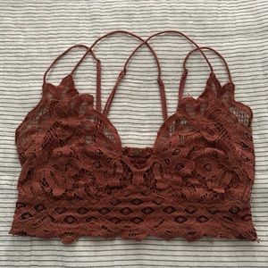Free People bralette — rust color